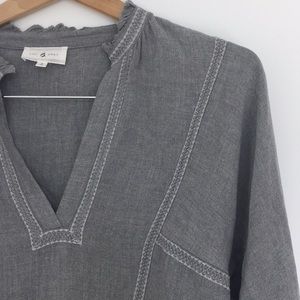 Lou & Grey, Long Poof Sleeve Blouse